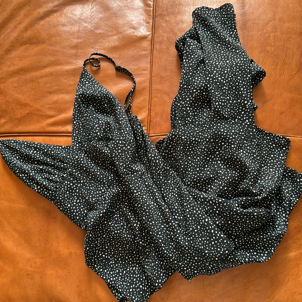 AQUA polka dot dress